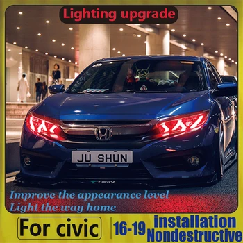 

dynamic LED turning light For Honda for Civic Headlights Assembly Full LED 2016 2017 Year Front Light