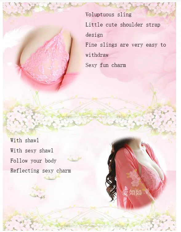 Explosion Models High-end Perspective Temptation Sling Sexy Pajamas Ladies Sexy Lace Underwear Large Size Nightdress Set
