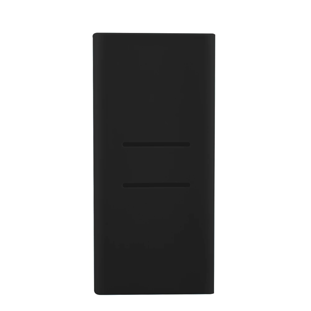 1 шт. для Xiaomi Внешний аккумулятор чехол силиконовый чехол портативная Внешняя батарея, крышка для 20000 мАч Xiaomi power Bank - Цвет: Black