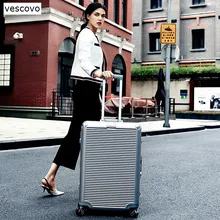 VESCOVO Высокая емкость Скалка багажа Спиннер чемодан колеса 20 дюймов тележка для каюты алюминиевая рама дорожная сумка 2" 24" 2" 29 дюймов