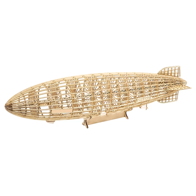 DWH VS36 1:453 Scale D-LZ129 Airship 540mm Length Wooden Static DIY Building Model Educational STEM DIY Building Wooden RC Toys 2
