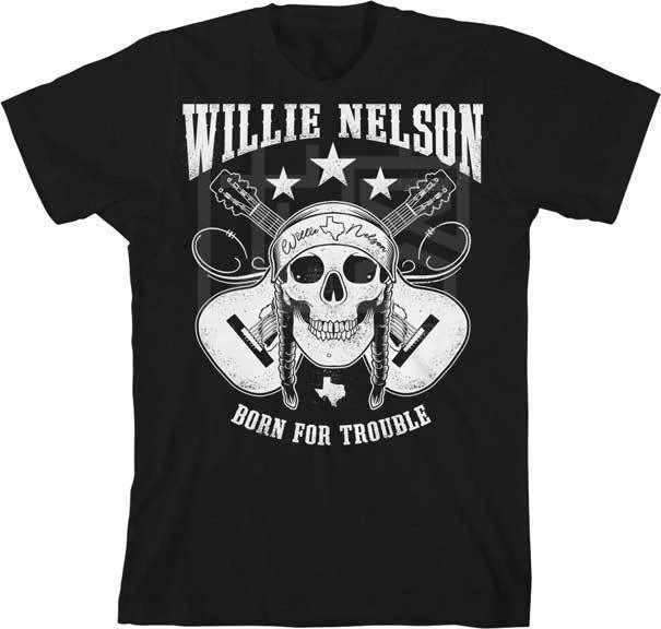 WILLIE NELSON-Born For Trouble-T SHIRT S-M-L-XL-3XL новая официальная футболка с короткими рукавами Новая модная футболка мужская одежда