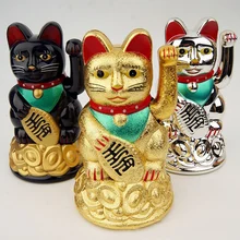 Китайский счастливый кот богатство развевающаяся рука кошка золото милый дом FengShui Декор Добро пожаловать кошка ремесло искусство магазин el украшение домашний декор