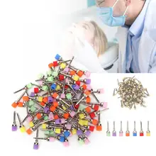 100 шт прочное устройство для полировки зубов щетки красочные нейлоновые щетки для полировки зубов профессиональные Стоматологические принадлежности с коробкой стоматологические инструменты