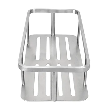 

Rustproof Kitchen Multifunction Self Sticky Waterproof Shower Caddy Basket Modern Wall Mounted Stainless Steel Home Bathroom
