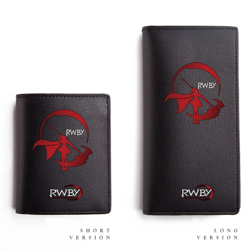 Кошелек RWBY для девочек-подростков Рубиновая Роза Carteira черные кошельки из искусственной кожи длинный короткий кошелек унисекс модный предмет подарок