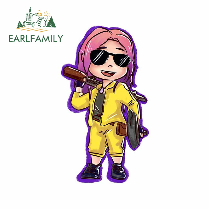 EARLFAMILY 13cm x 7.4cm for PUBG Choerry Car Sticker Vinyl Scratch-proof Decoration Motorcycle Custom Printing Waterproof Decal |