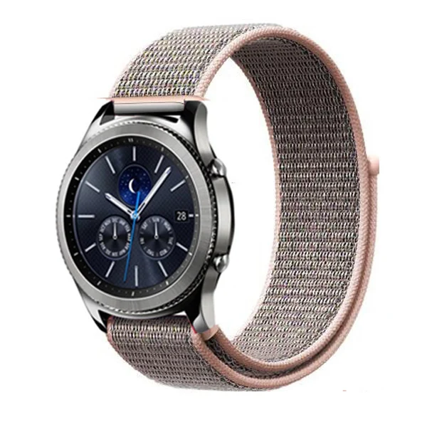pink sand 5 Gear s3 Frontier для samsung galaxy watch 46 мм 42 мм active 2 нейлон 44 мм 40 мм ремешок для часов huawei gt ремешок amazfit bip 20 22 - Цвет ремешка: pink sand 5