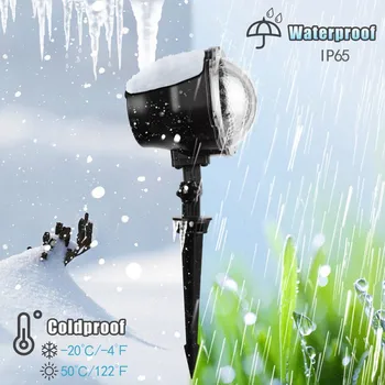 

Snowfall Projector Lights Christmas Landscape Motion Projector Lights with Remote Control 16.4ft Power Cable For Holiday
