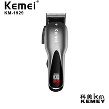 Kemei перезаряжаемый электрический триммер для волос KM-1929 мощная электрическая машинка для стрижки волос светодиодный дисплей масляная голова стрижка 2000mA