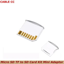 Kit de tarjeta Micro SD TF a SD de alta calidad, Mini adaptador para almacenamiento adicional, Mac book Air / Pro / Retina blanco