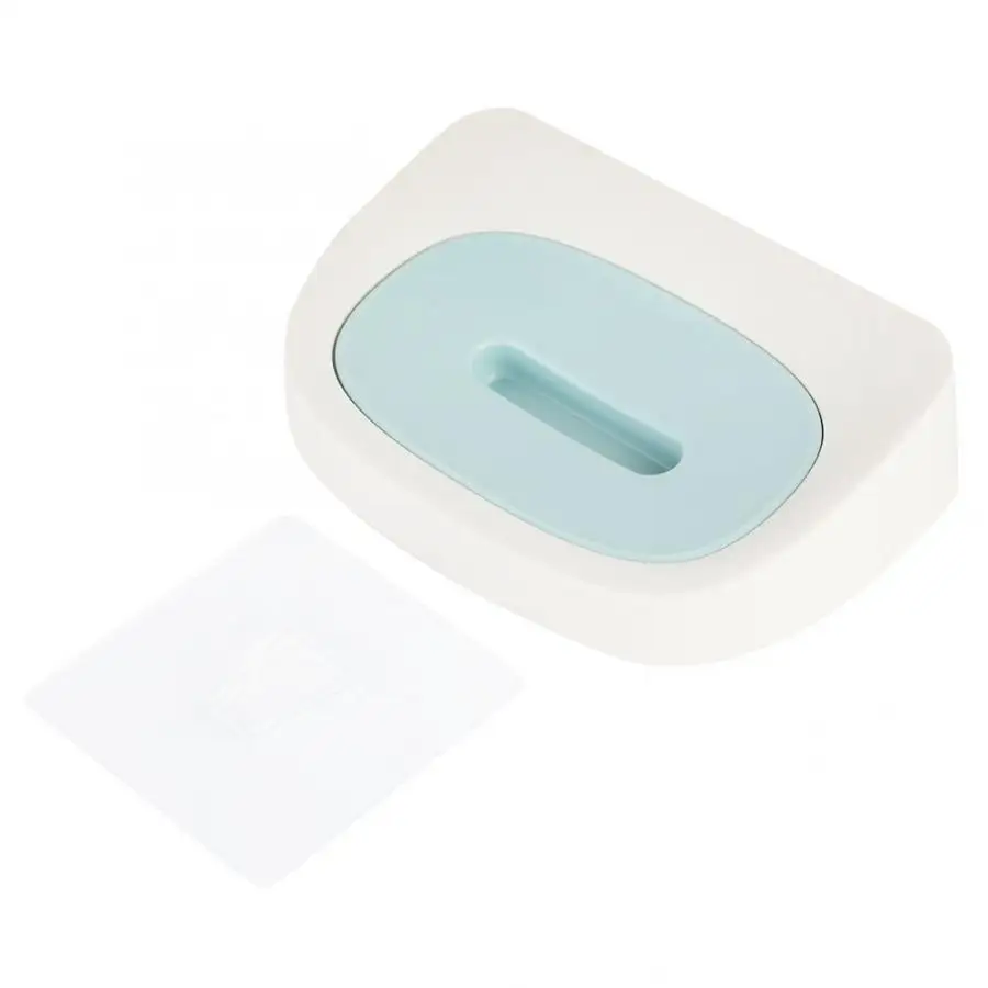 Синий Soap Dish Wall Mounted Double Layer Soap Box Rack Bathroom Household Organizer Travel Supplies - Цвет: Синий