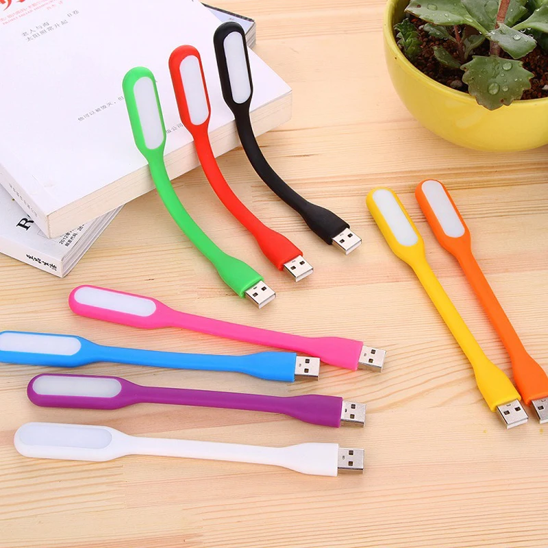 

Mini Creative USB LED Book Light Summer Flexible Foldable USB LED Lamp Power 5V 1.2W for Mobile Power Computer Laptop