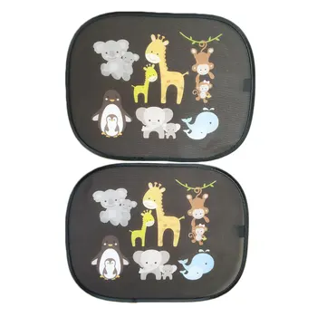 

2pcs Creative Cute Car Sunshade Covers Static Cling Vehicle Window Shades Sun Visor for Rear and Side Window Car Heat Shield