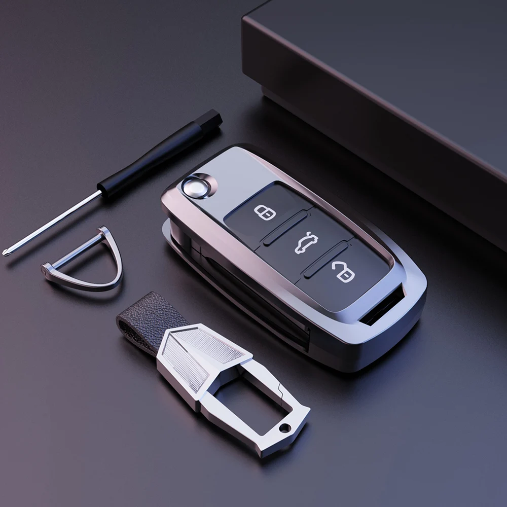 

Zinc Alloy Car Key Case For Volkswagen For VW Passat Golf Jetta Bora Polo Sagitar Tiguan New Auto Key Cover