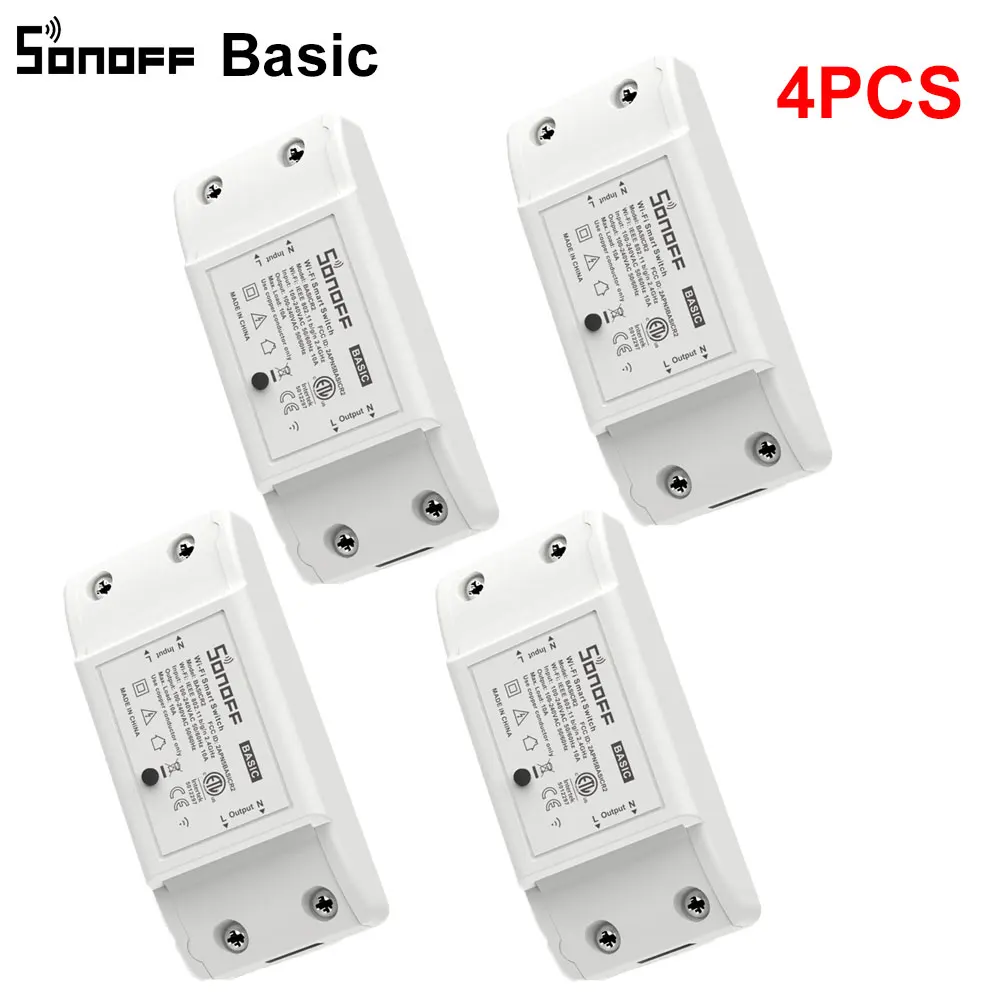 Itead SONOFF Basic R2 Wifi Switch Module Smart Home Timer Light Switch Universal DIY Switch Works With Alexa Google Home 