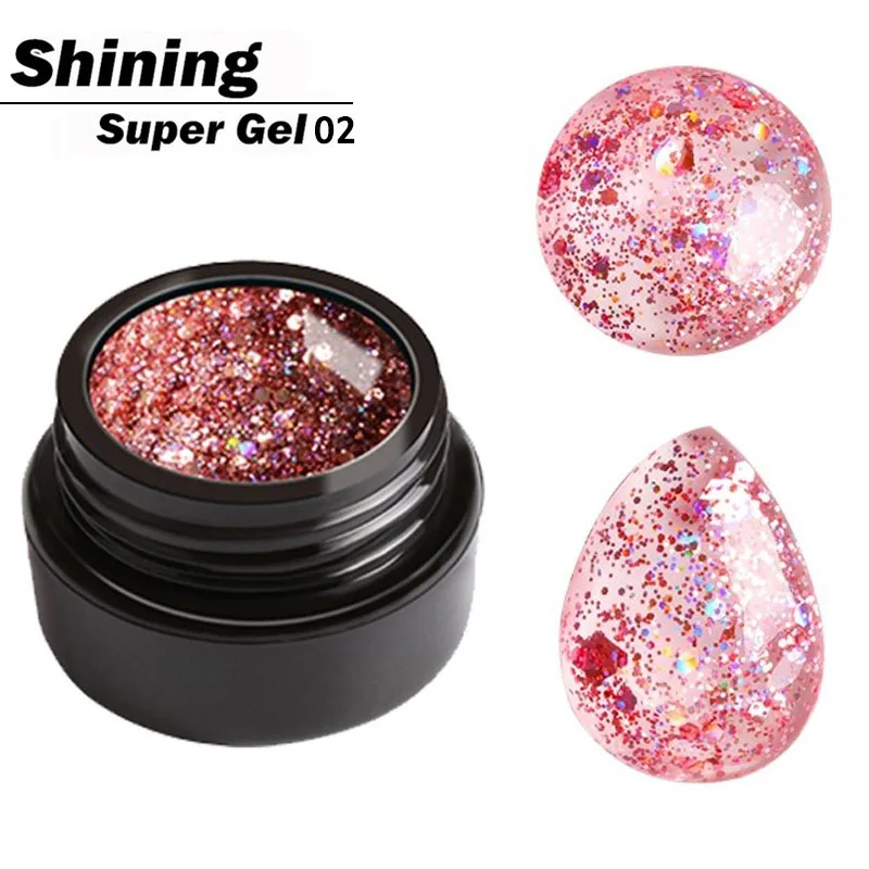 Nusx Diamond Nail Gel Varnish Glitter LED UV Gel Manicure Shiny Sequins Gel Nail Polish Vernis 5