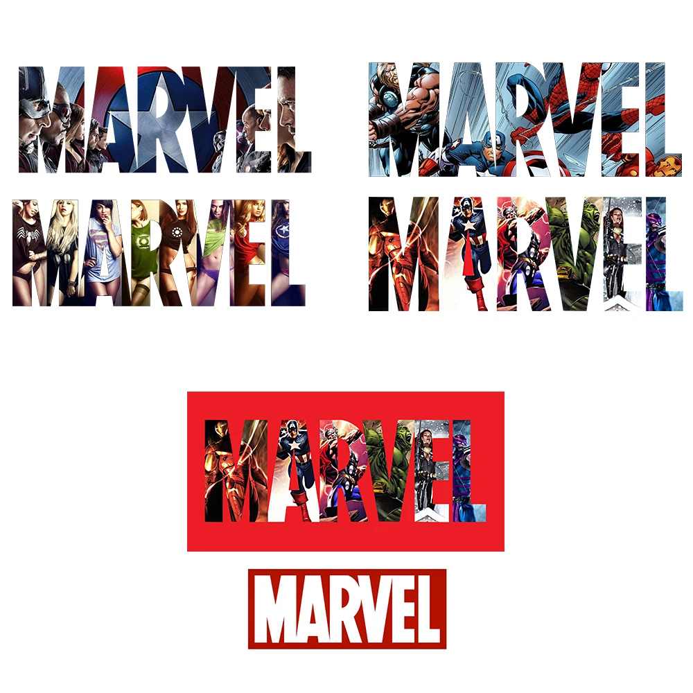 Термоклейкие нашивки с надписью Marvel термоклейкие для футболок одежды Диснея
