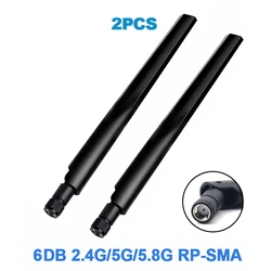 Dual Band 6DBi RP-SMA WiFi Antenna for Enhanced Wireless Connectivity (2PCS RP-SMA)