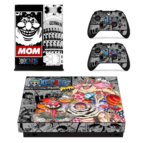 Аниме one piece Луффи кожи наклейка для Microsoft Xbox One X консоль и контроллер для Xbox one X кожи виниловая наклейка - Цвет: Небесно-голубой