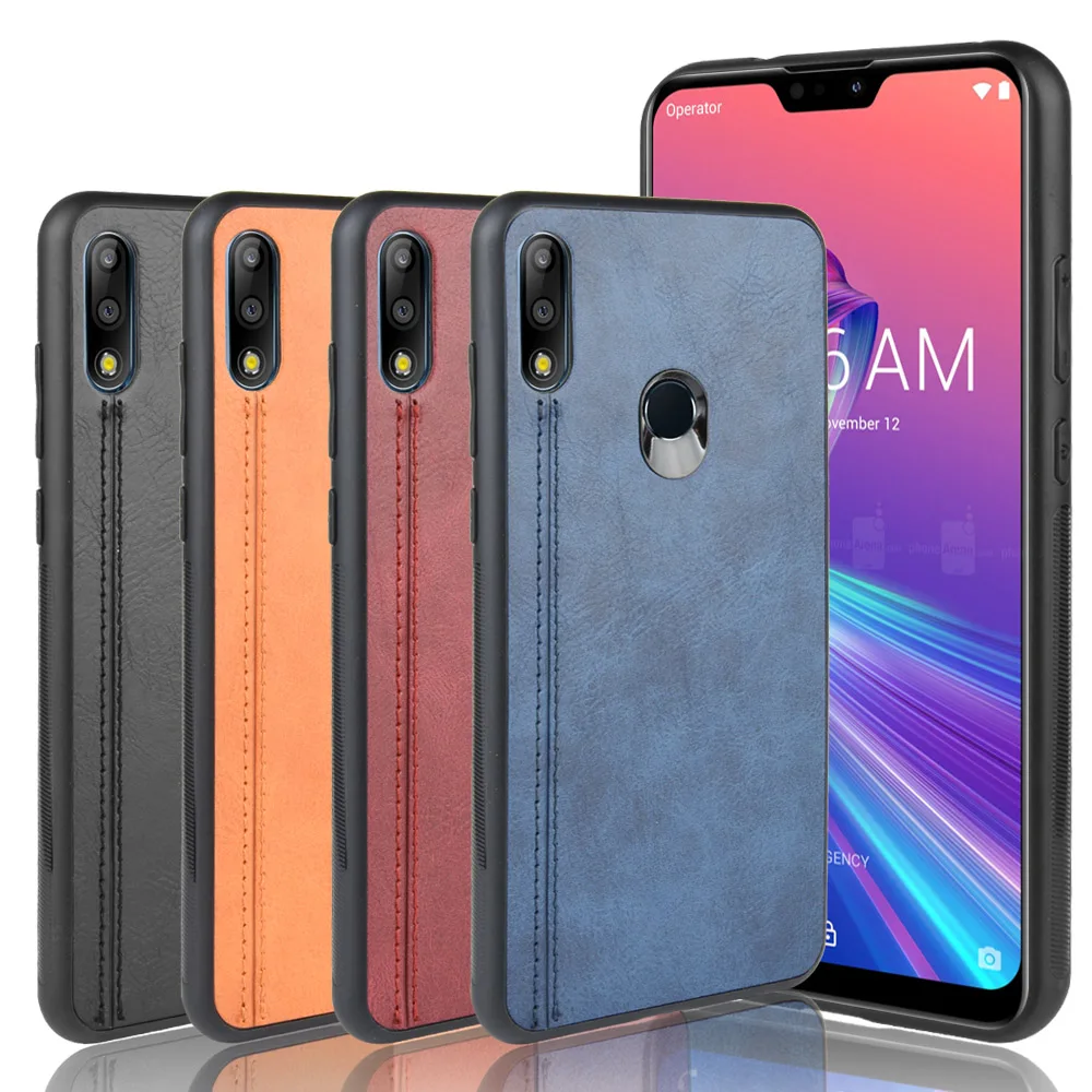 Чехол для Asus Zenfone Max Pro M2 Жесткий из искусственной кожи с мягким краем ZB631KL чехол 6 26