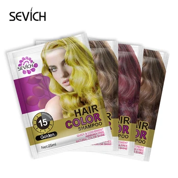 

Sevich 1pcs Hair Color Shampoo Black Hair Shampoo White Grey Hair Cover Easy Long-lasting Hair Color 25ml Hair Dye Shampoo