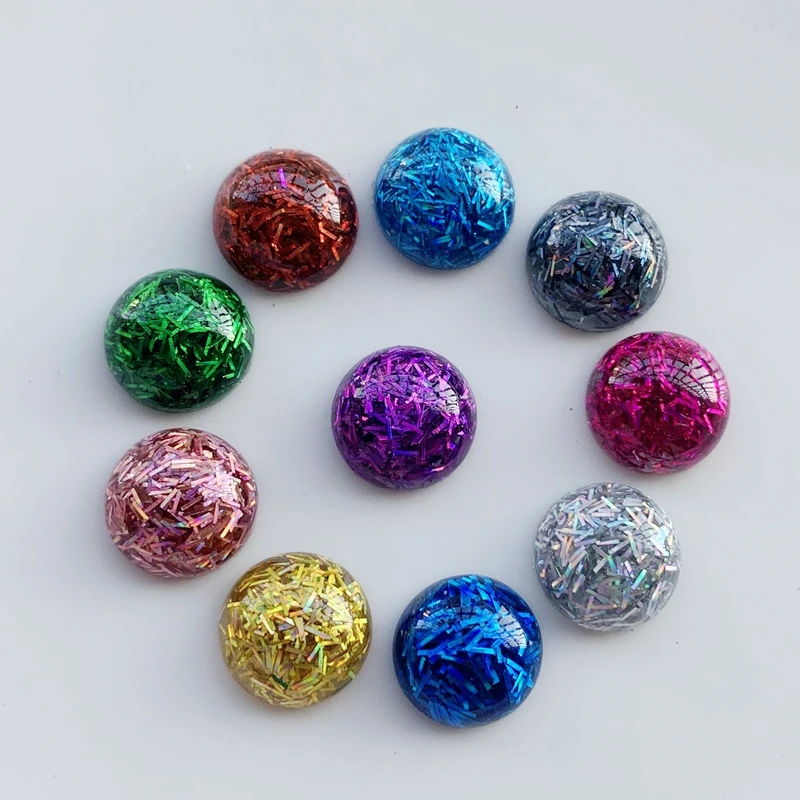 

New DIY 320pcs 5*12mm Colorfuls Round Resin Flatback Base Setting Rhinestone Cabochon Clothing Accessory -E09