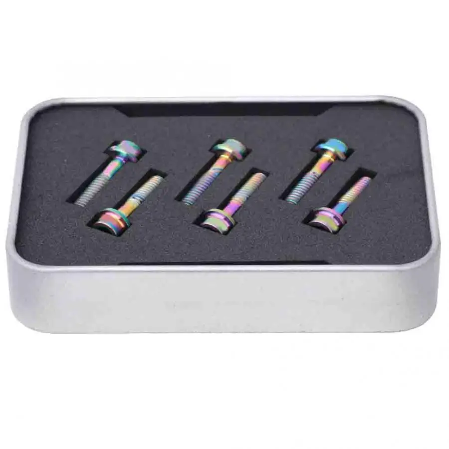A Регулируемые 6 шт. сплав M5x18mm стержневые Винты Набор для горного велосипеда шоссейные велосипеды болты Замена аксессуары стержень - Цвет: A