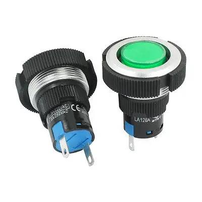 

2 Pcs DC 12V 22mm Dia Thread Plastic Green Signal Indicator Light Lamp Bulb