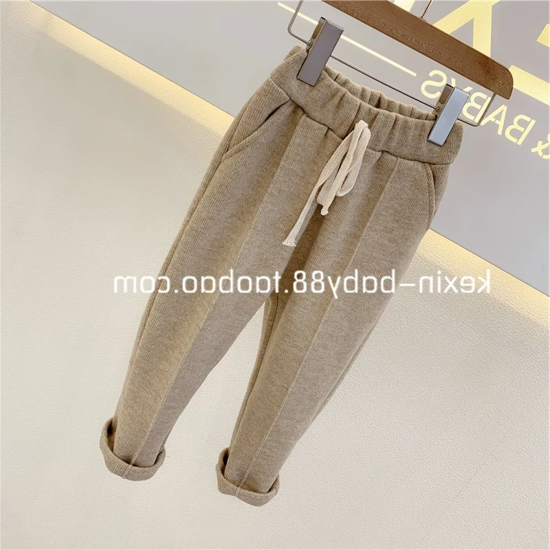 Осень 2019 Новое поступление модные трикотажные брюки для девочек детские