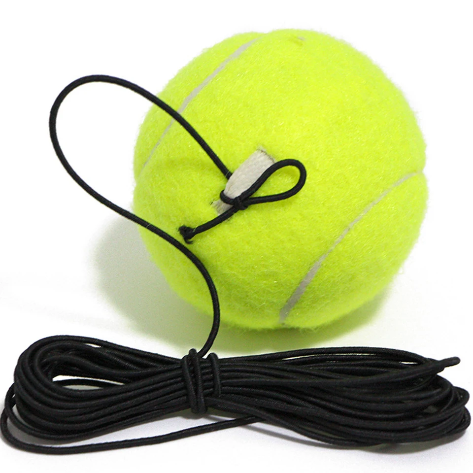 Green Portable Elastic Tennis Ball with String for Tennis Trainer