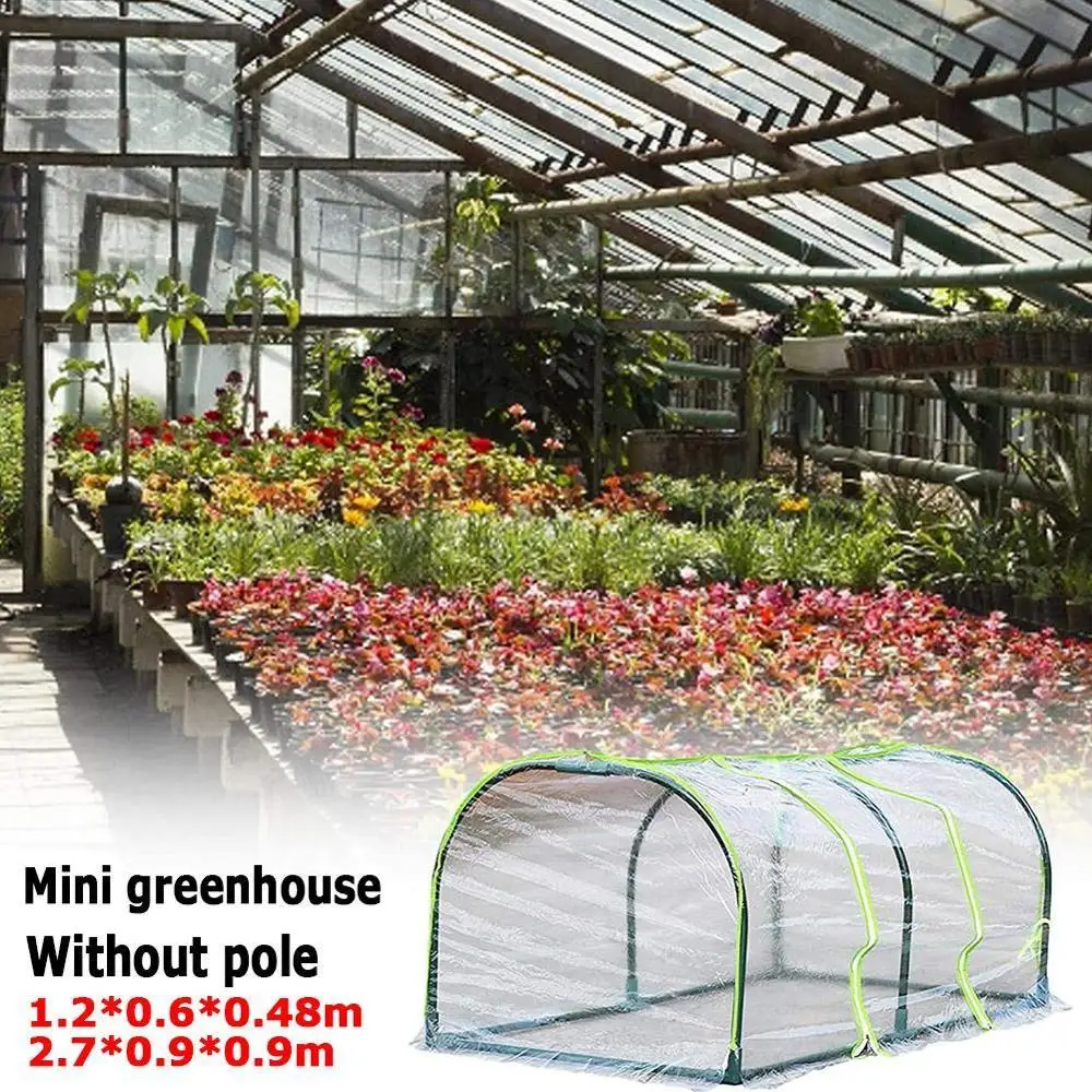 1 2mポータブルホームトンネル温室携帯ミニ温室ポール換気温室植物保冷カバーなし Agricultural Greenhouses Aliexpress