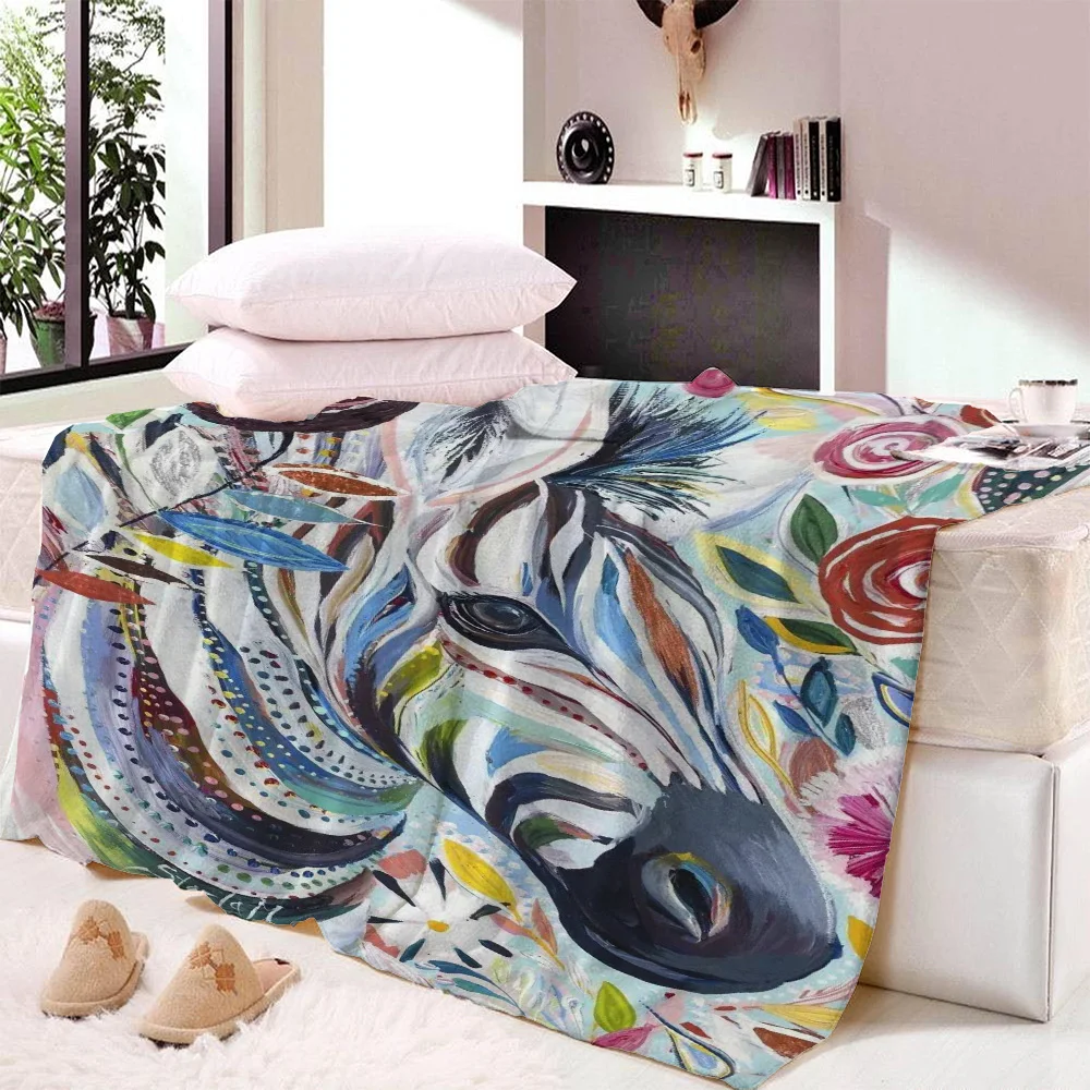 1 Custom DIY Cat Hippie Pug Microfiber Blanket Kids Home Warm Bedding Fleece Sherpa Blanket 3D Print Animals Blanket Sofa Cover - Цвет: 1