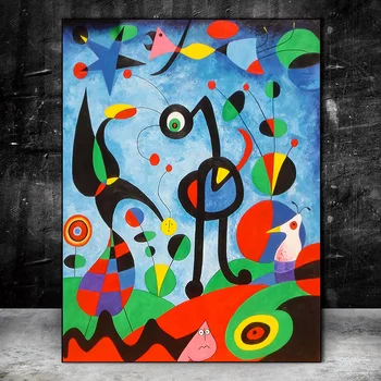 

The Garden 1925 By Joan Miro Famous ArtWork Reproductions Abstract Canvas Paintings Of Joan Miro Wall Pictures Home Wall Decor