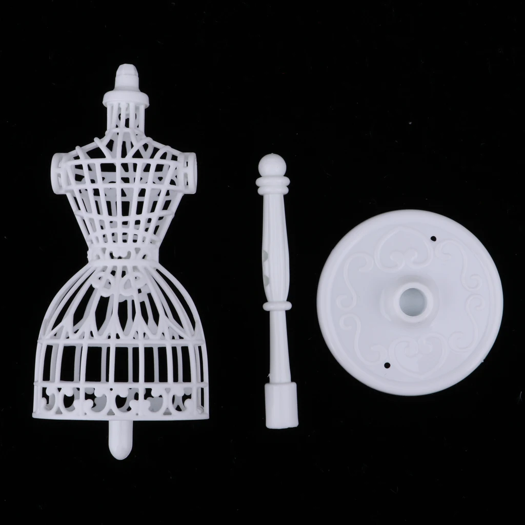 1/6 For BJD Accessory Doll Display Holder Clothes Window Display White