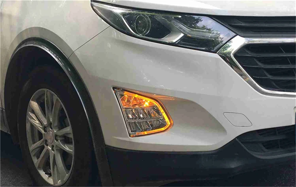 CSCSNL 1 комплект Автомобильный светодиодный DRL дневные ходовые огни дневного света 12 В abs Противотуманные фары с поворотным сигналом для Chevrolet Equinox