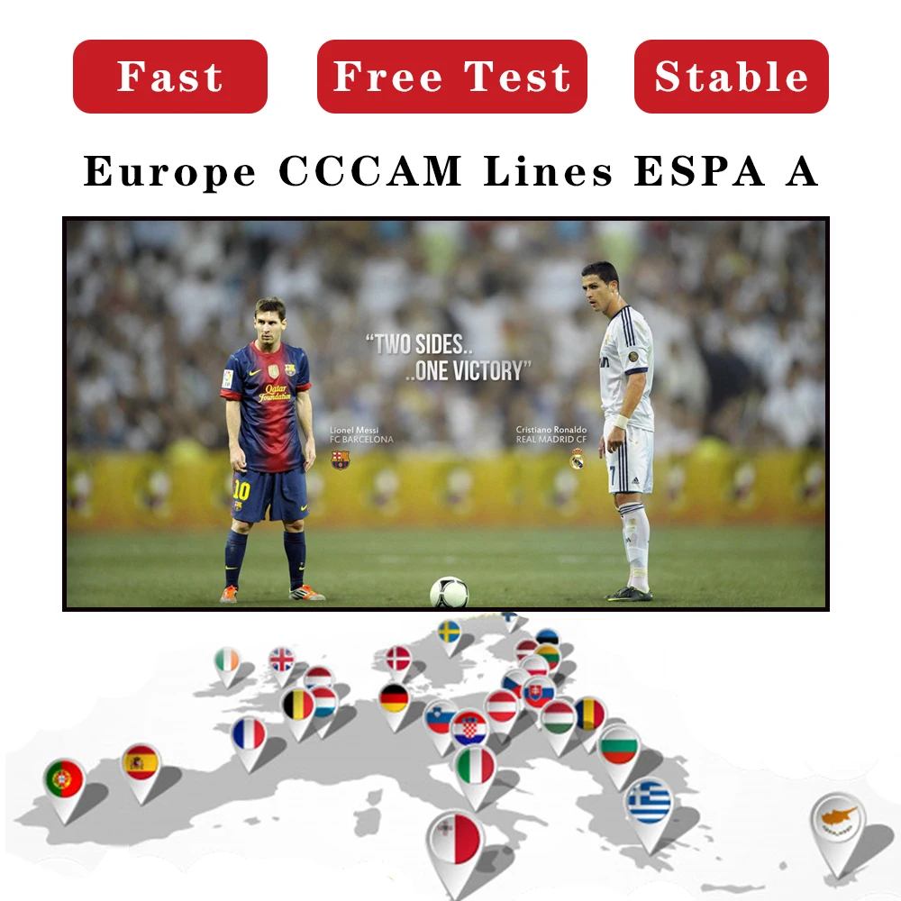 

DVB-S2 Receptor Europe 3/5/7Cccam Spain for Espana Free Test Europe HD Server for Portugal Germany GTmedia V8 Nova