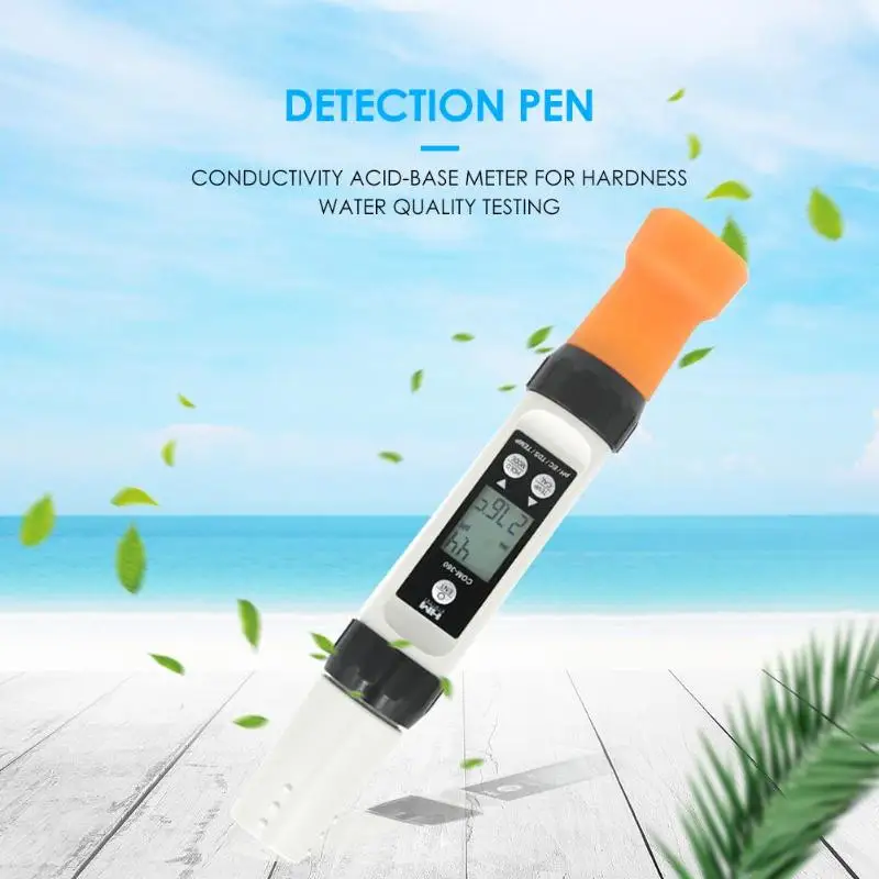 

HM COM-360 PH/TDS/EC Meter Hydroponic Water Quality Detector Accurate and Fast Reading Waterproof Durable Water Testing Tools