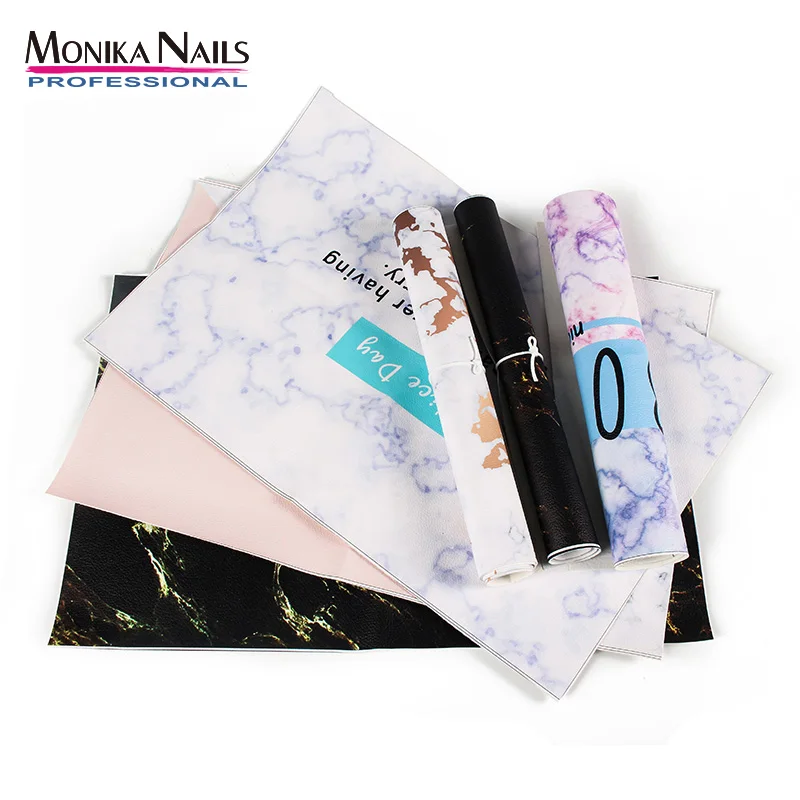 Mat Manicure-Tool Rest Table-Mat Hand-Arm Nail-Art Practice Washable Cushion Salon 6-Marble