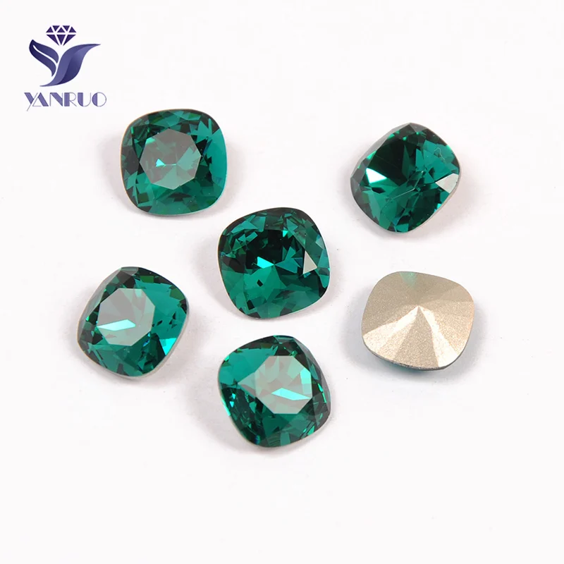 Yanruo 4470 Подушка Pointback алмазные стеклянные камни Швейные кристаллы для шипов сшитые украшения для одежды платье - Цвет: Blue Zircon