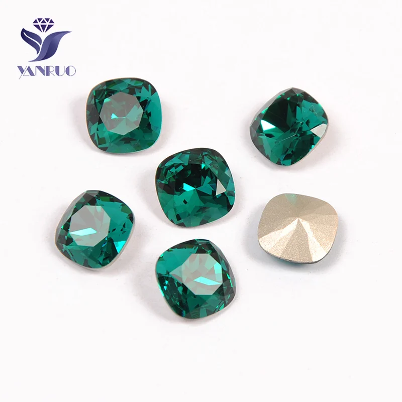 Blue Zircon Yanruo 4470 Подушка Pointback алмазные стеклянные камни Швейные кристаллы для шипов сшитые украшения для одежды платье - Цвет: Blue Zircon