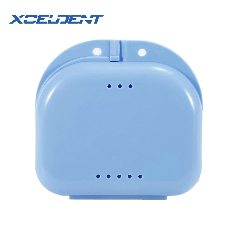 Blue 1 шт. коробка для хранения ложных зубов чехол зубной фиксатор подтяжки рот защита протез отверстие для воздуха чехол для хранения коробка стоматологический инструмент - Цвет: Blue