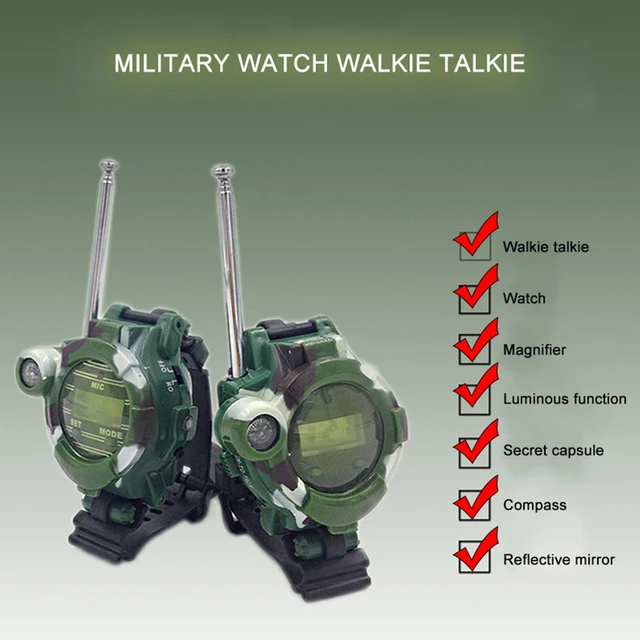 Dropship Walkie Talkies Watch; Spy Watch Army Toys For Kids Age 8