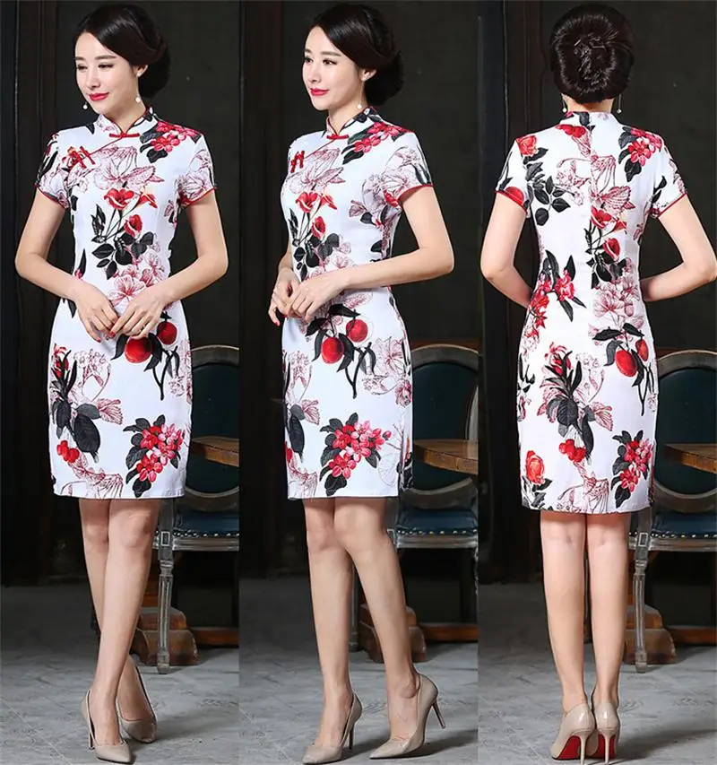 Сексуальный Улучшенный чёнсам элегантный тонкий китайский воротник Qipao размер S-3XL - Цвет: 2152