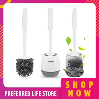 

Home Toilet Brush Clean Non-Stick Hair Tpr Brushes Holder Practical Brush Portable Quick Drying Clean Set For Toilet