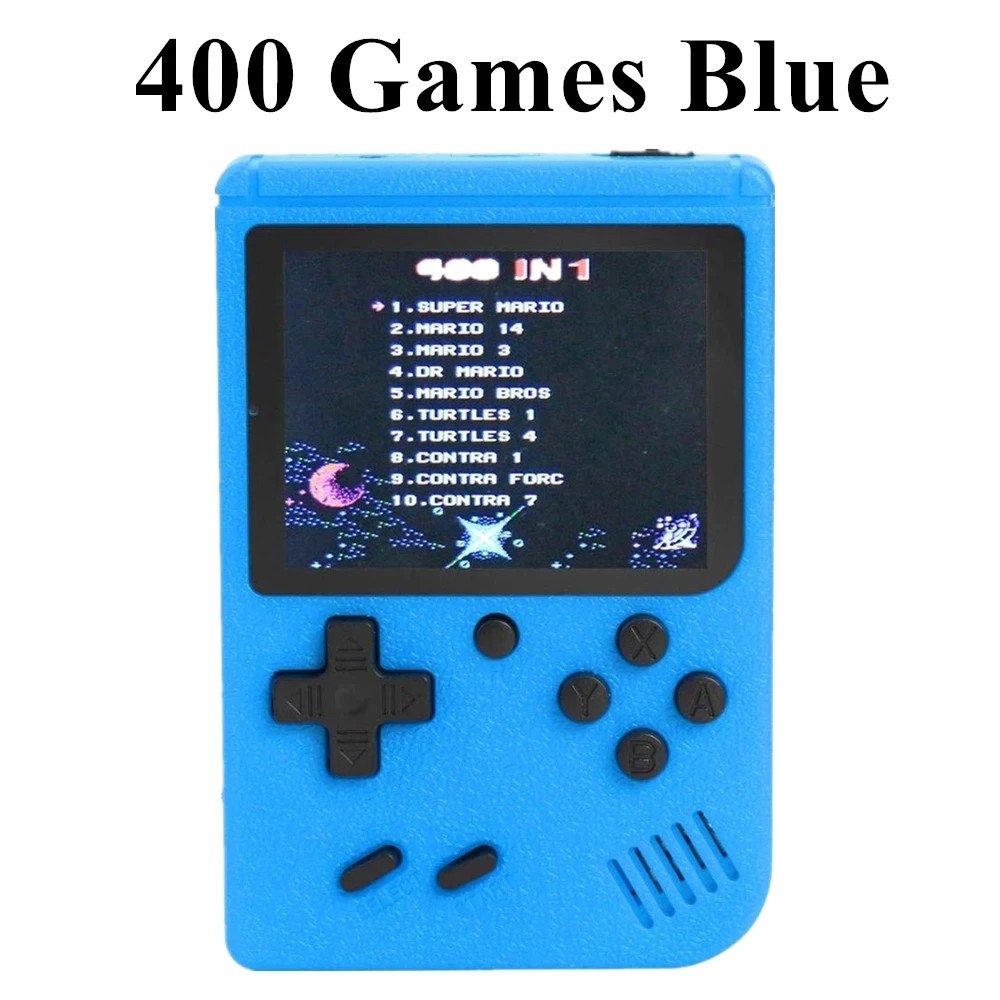 Blue 400 400 игры мини-игры мальчик Портативный Ретро ручной 8 бит дети ностальгические плееры видео консоль для детей Ностальгический GameBoy - Цвет: Blue 400