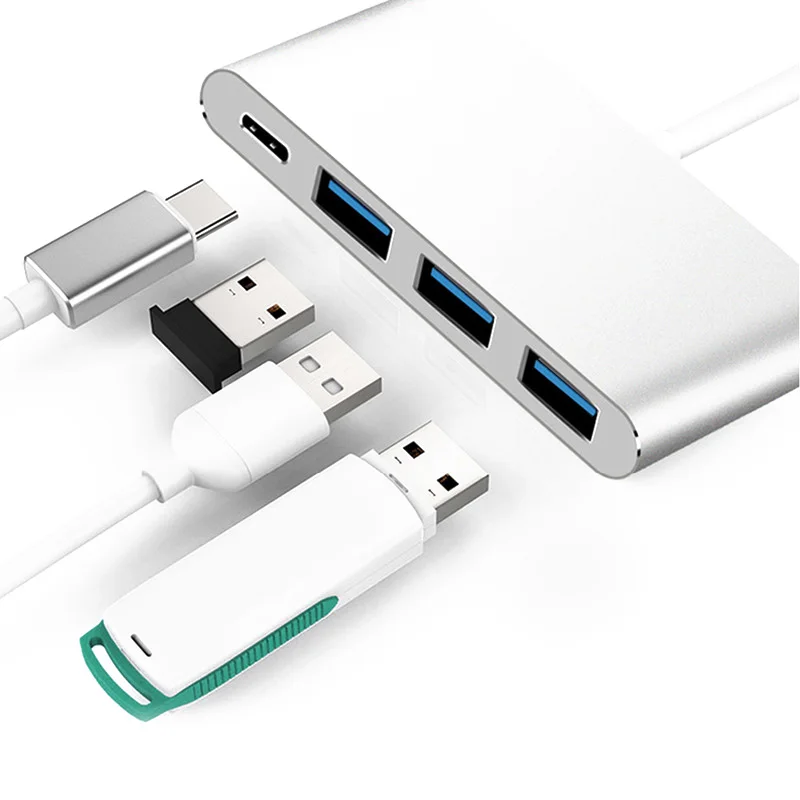 Type C USB 3,0 концентратор зарядный адаптер портативный для мобильного телефона ноутбука Дома Офиса DJA99