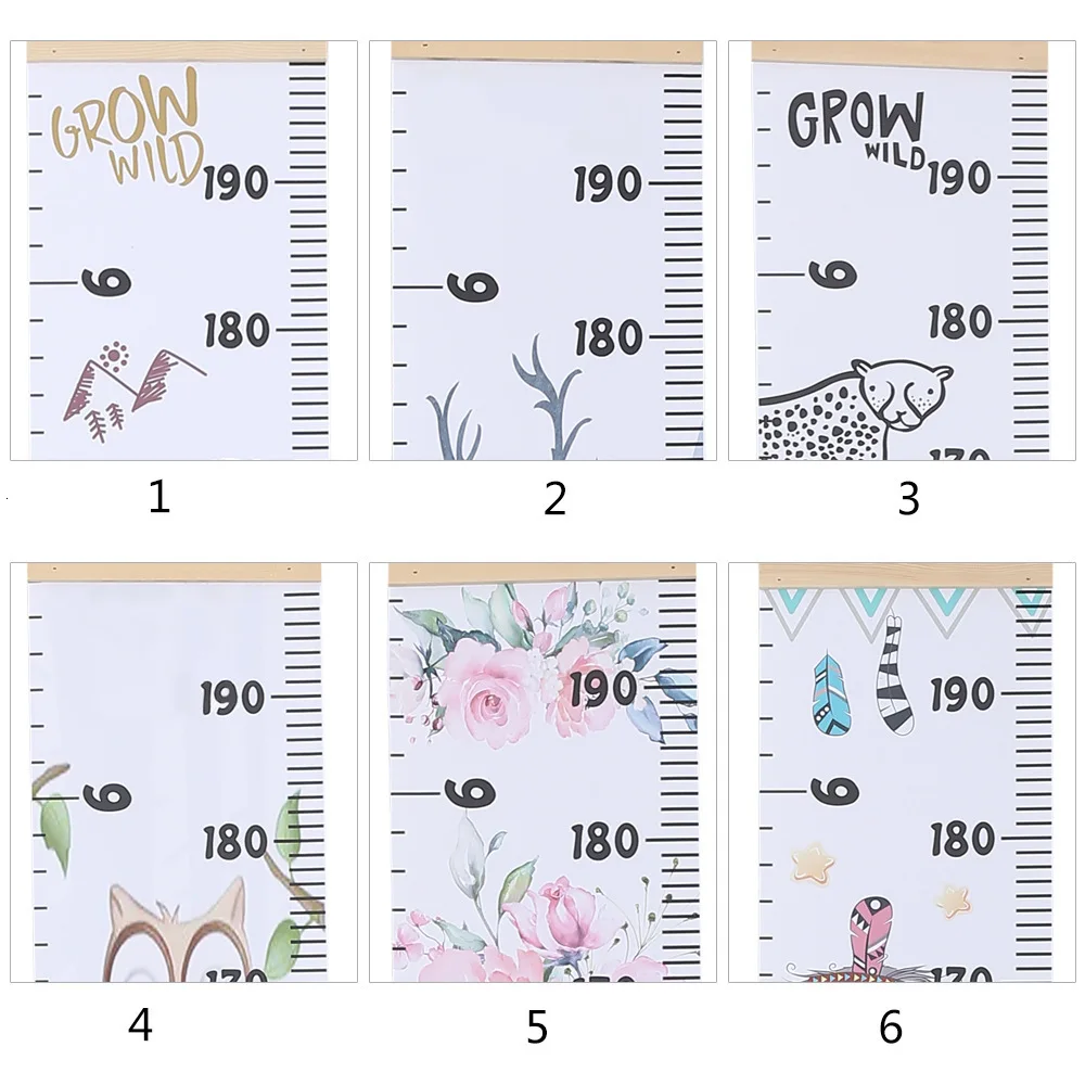 Height Measure Ruler For Children Wooden Wall Hanging Wall Sticker Kids Baby Growth Chart Bedroom Decoration Nordic Style Gift