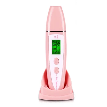 

Salon Analyze Small Skin Tester Moisture Oil Content Portable Monitor Battery Powered Soft Handle Facial LCD Digital Home Detect