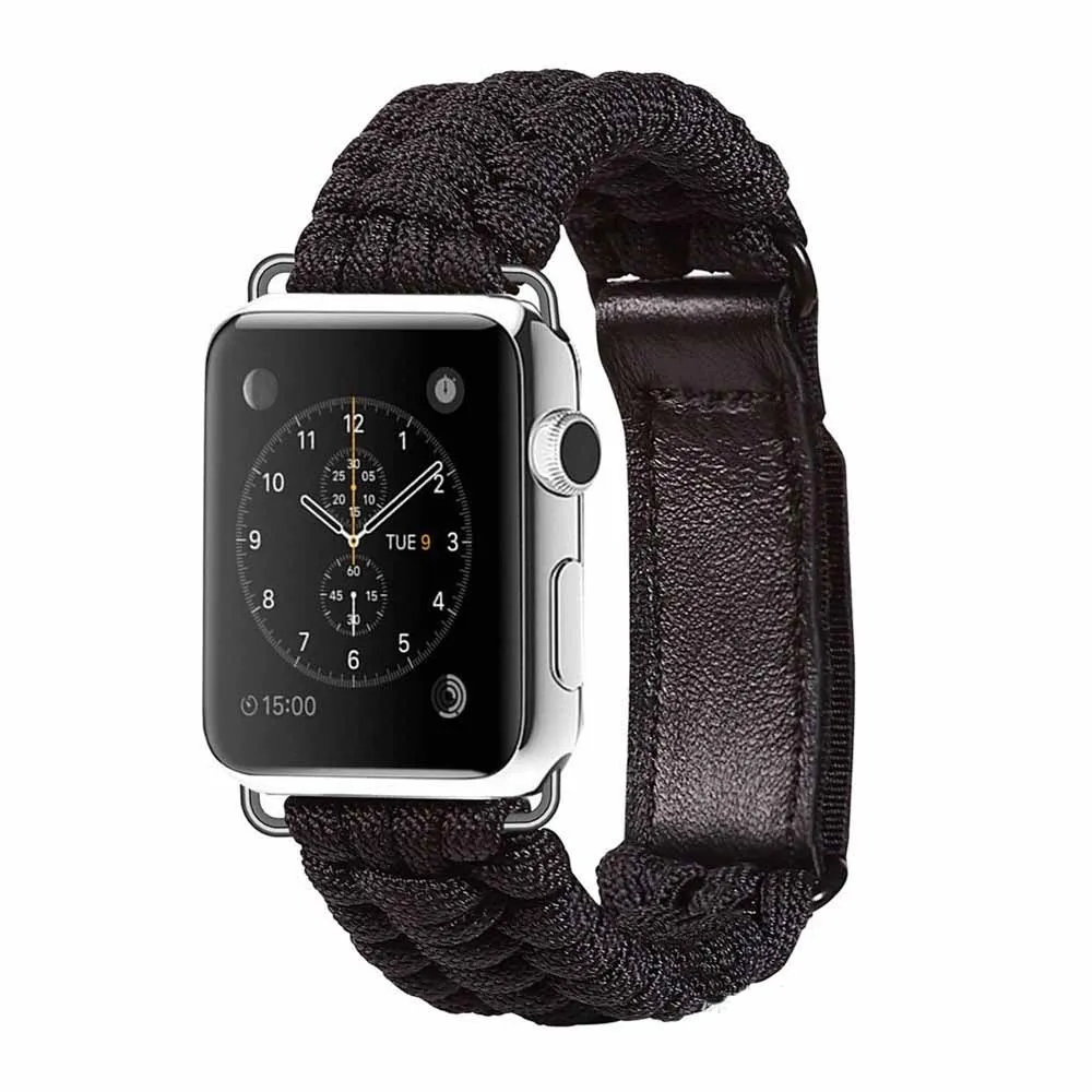 Тканый нейлоновый ремешок часы для спорта и свободные полоски для Apple watch Series 4/3/2/1 Классический ремень 38 мм 40 мм 42 44 мм текстильный ремешок для часов